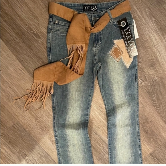 Y.O.Y.O.Vintage 80s Country Hippee Patch Work NWT Size 7 - Picture 2 of 10